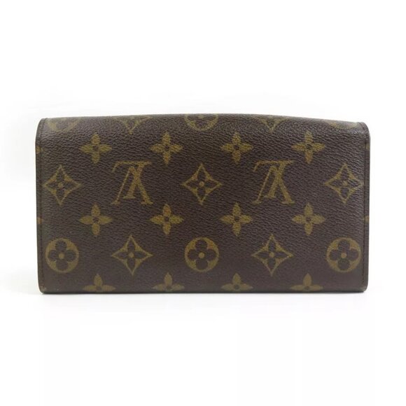 Auth LOUIS VUITTON Monogram Portefeuille Sarah Long Wallet Brown - Picture 2 of 11